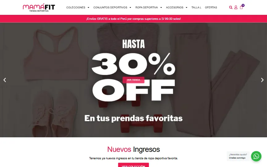 Tienda virtual Mamá Fit