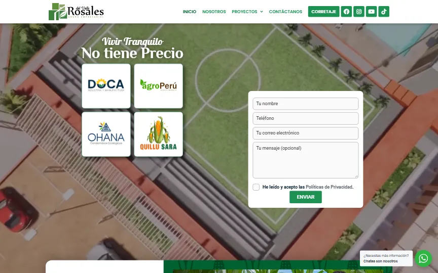 Web del grupo Rosales del Valle