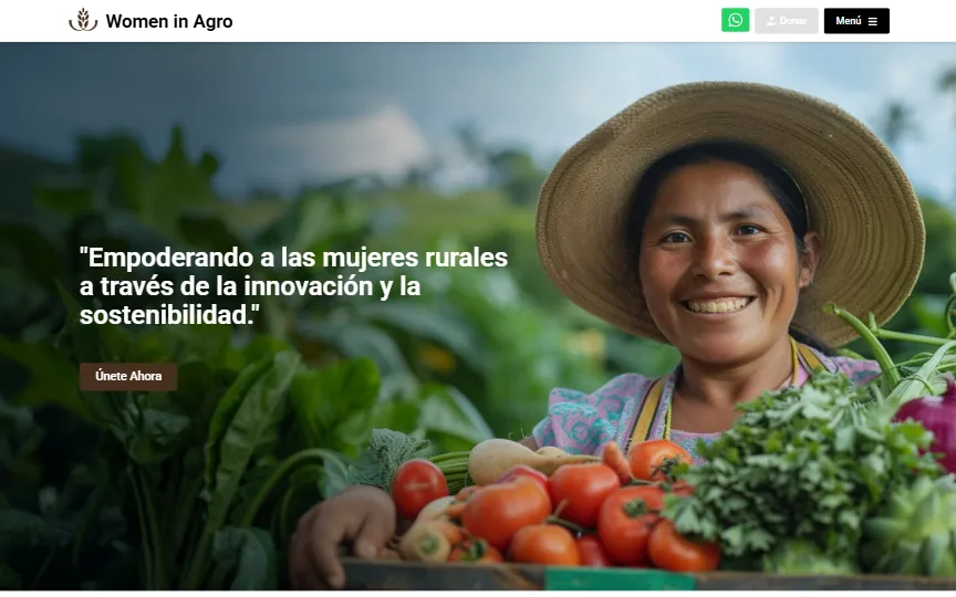 Web de la ONG Women in Agro